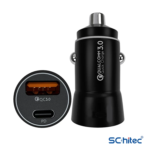 ScHitec PD35W Type-C + USBA Quick Charger Çift Çıkışlı Hızlı Araç Şarj Cihazı Başlığı OT700 - 2
