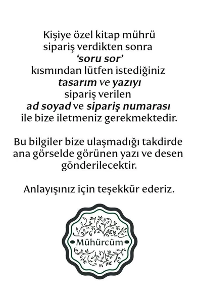 Kişiye Özel Öğretmen Kaşesi Mührü Kitap Mührü ve Istampa Set R5814-09 - 2