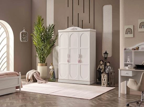 Dolap Urlu PARİS 90444 Model GARDIROP 3 Ahşap kapaklı Kalite Malzeme EL YAPIM