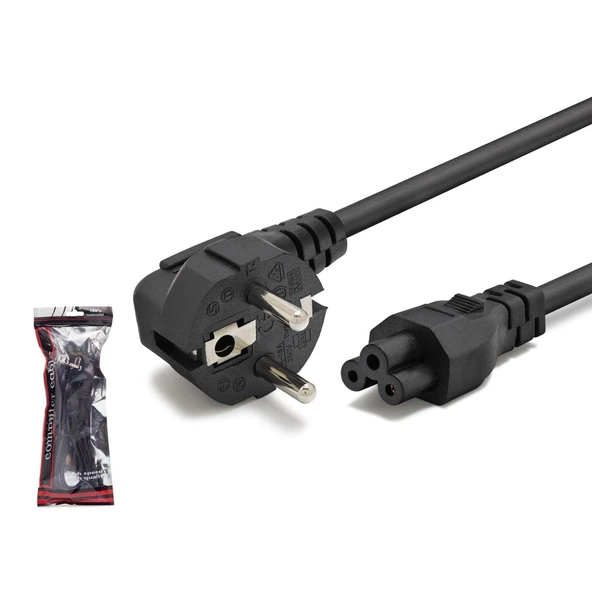 Hadron HDX5524 0.75mm 500w 1.2mt Yonca Güç Kablosu - Siyah ürün görseli 1