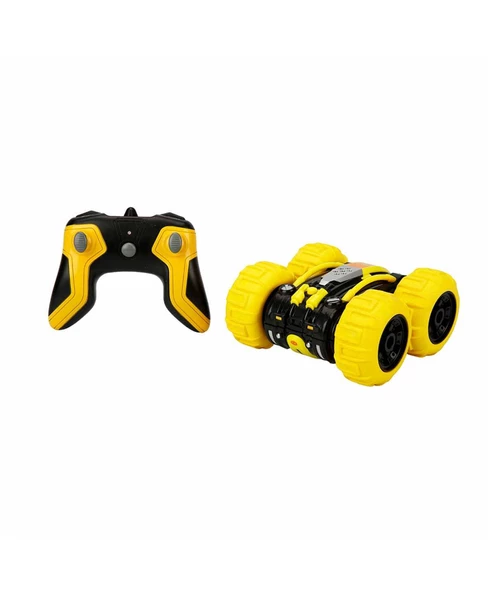 Roll Double 360 Derece Dönen Uzaktan Kumandalı Araba 16 cm 25338 Sarı - Resim 2