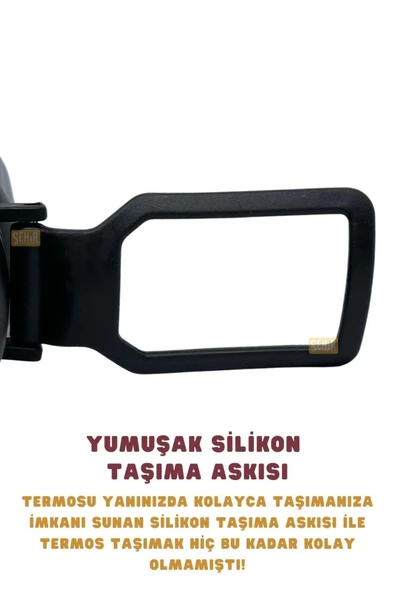 Galatasaray Çelik Termos Bardaklı Kapak Siyah 650 Ml - 5
