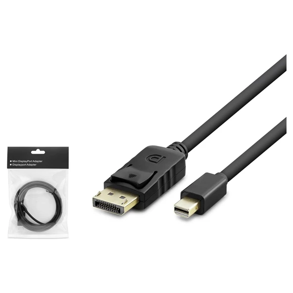 Hadron HDX7799 120Hz 1.8mt Mini DisplayPort - DisplayPort Kablo - Siyah ürün görseli 1