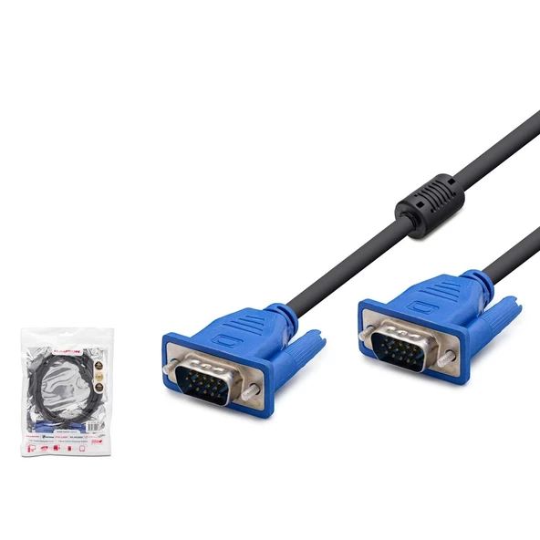 Hadron HDX7809 OD6.0 1.8mt VGA Kablo - Siyah