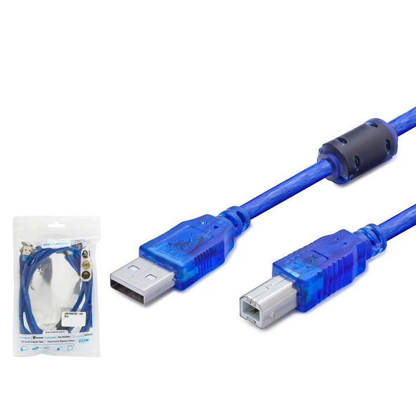 Hadron HDX7501 USB-A - USB-B 1.5mt USB Yazıcı Kablosu - Mavi