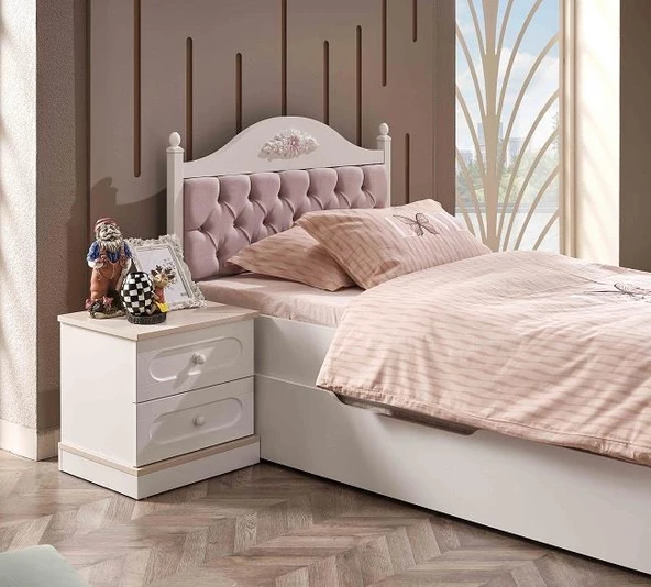 Karyola-komodin Yavru Karyola Urlu PARİS 90445 Model Kayın Torna Kalite El yapım - 2