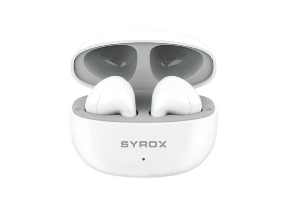 Syrox MX15 Earbuds Bluetooth 5.3 TWS Kablosuz Mikrofonlu Kulakiçi Kulaklık - Beyaz