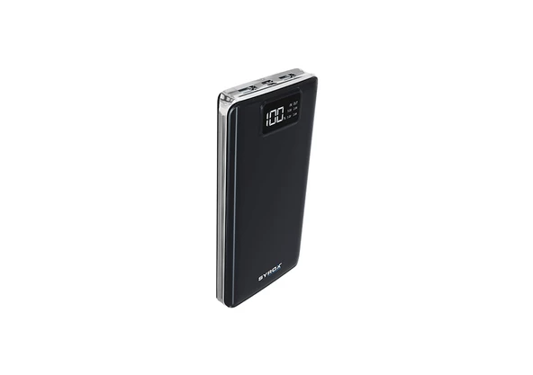 Syrox PB107 20.000mAh Dijital Göstergeli Çift Çıkışlı Powerbank - Siyah - 1
