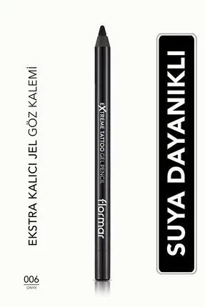 Flormar Suya Dayanıklı Jel Göz Kalemi (SİYAH)-extreme Tattoo Gel Pencil-006 Onyx - 2