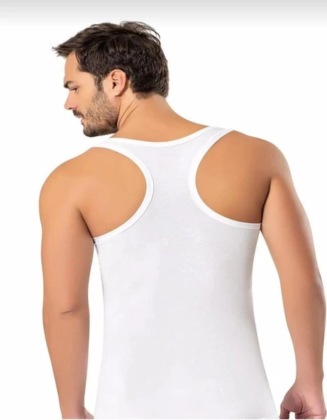 ERDEM 1121 ERKEK LİKRALI ASKILI SPORCU ATLET 12 ADET - Resim 3