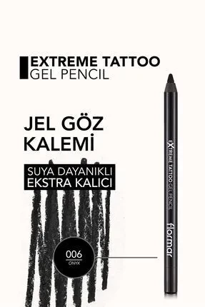 Flormar Suya Dayanıklı Jel Göz Kalemi (SİYAH)-extreme Tattoo Gel Pencil-006 Onyx - 4