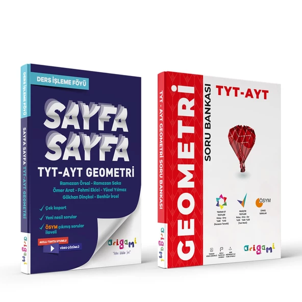 Tammat TYT AYT Geometri Sayfa Sayfa Ders İşleme ve Soru Bankası Seti 2 Kitap
