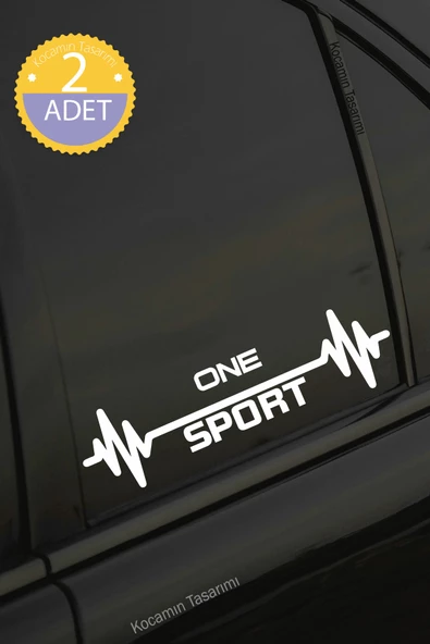 MINI One Nabız Kalp Atışı Ritim One Araç Uyumlu Oto Sticker 2 Adet Beyaz 20*7CM