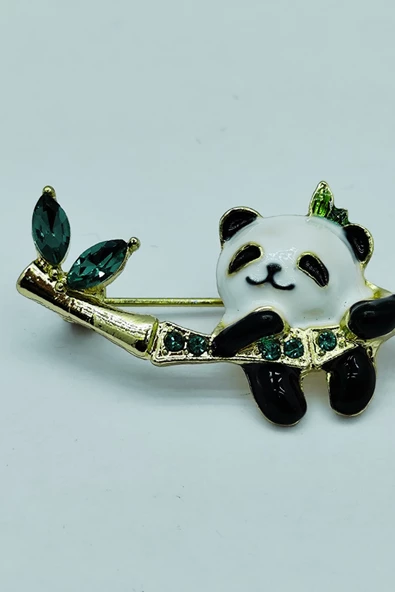 Bambu Sevdalısı Panda Broş - Resim 2