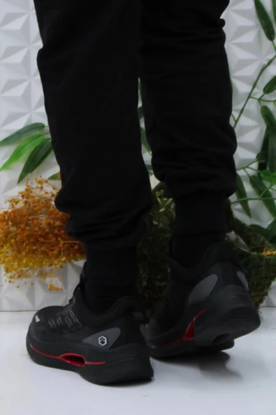 Lumberjack Yamaha Siyah Kırmızı Rahat Orijinal Ürün Erkek Spor Ayakkabı - Resim 3