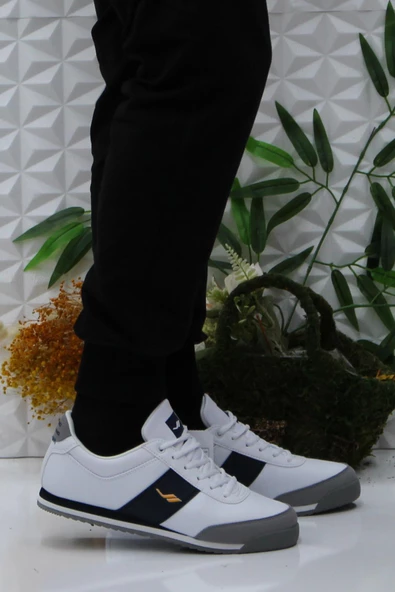 Lescon Flınt 3 Beyaz Lacivert Rahat Orijinal Ürün Spor Ayakkabı Sneaker Ayakkabı