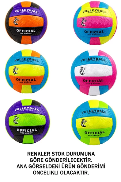 1.Kalite Yumuşak Yüzey Dikişli Soft Touch Voleybol Topu İç ve Dış Mekan 5no Çift Astar Eğitici Top - 9