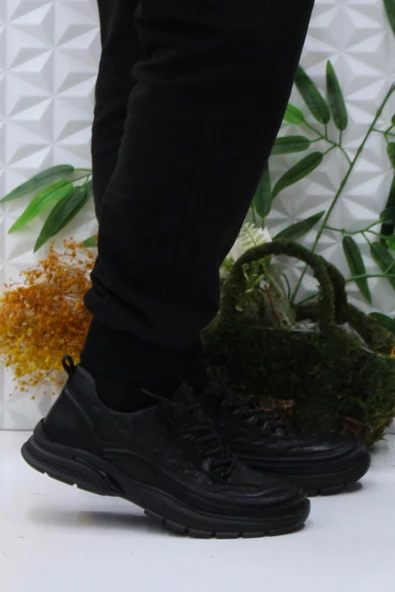 Fort Guja 24K518 Siyah Rahat Esnek Orijinal Ürün Hakiki Deri Erkek Ayakkabı ürün görseli