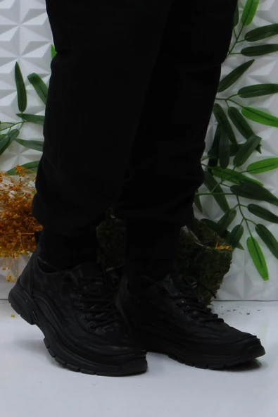 Fort Guja 24K518 Siyah Rahat Esnek Orijinal Ürün Hakiki Deri Erkek Ayakkabı - Resim 2