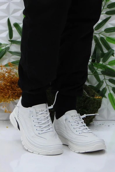 Fort Guja 24K518 Beyaz Rahat Esnek Orijinal Ürün Hakiki Deri Erkek Ayakkabı - Resim 2