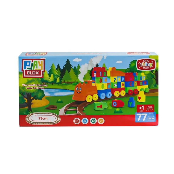 2397 Playbox Tren Blok Seti 77 Parça