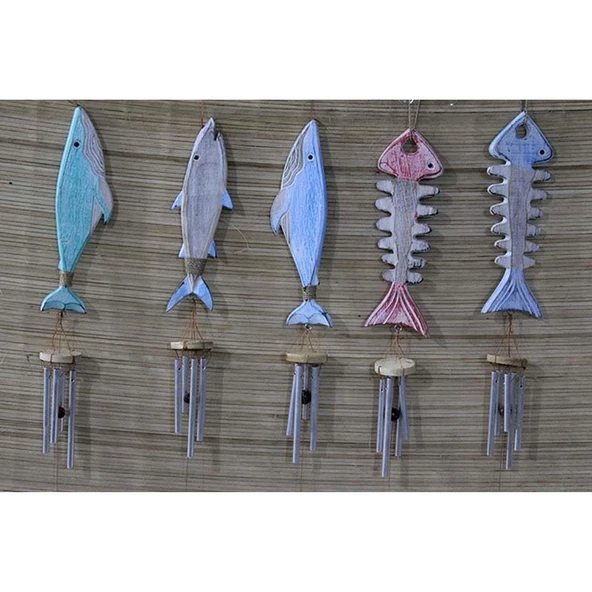 Ahşap Balıklı Metal Çan No:5 ürün görseli 1