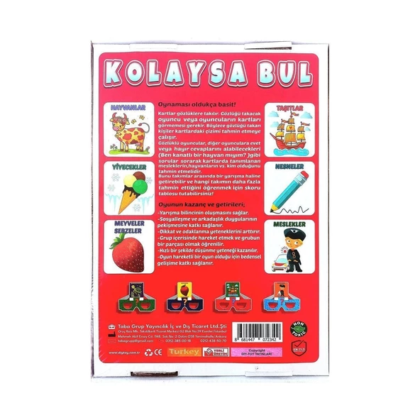 1631550 Kolaysa Bul Tahmin Etme Oyunu -Dıytoy - 2