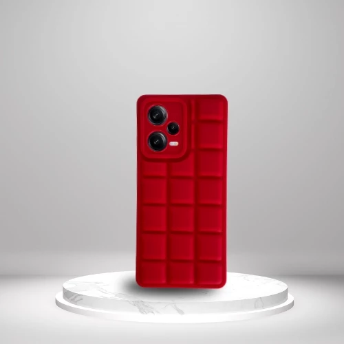 Xiaomi Redmi Note 12 Pro Uyumlu    Silikon Madlen Case KIRMIZI