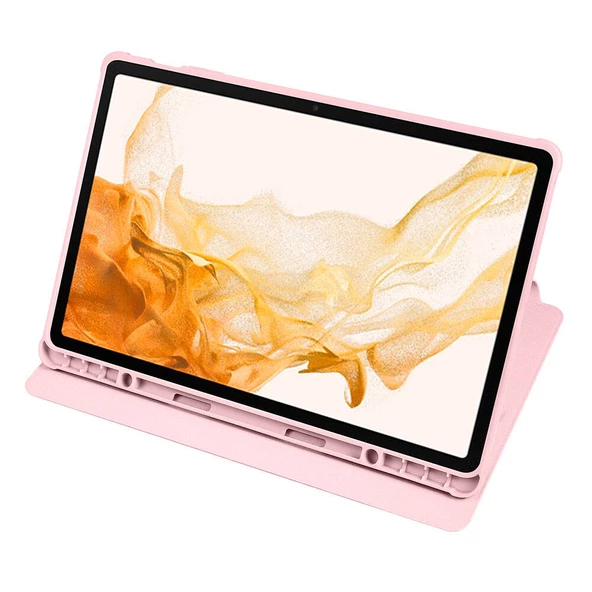 Samsung Galaxy Tab S9 Plus Kılıf Termik Kalem Bölmeli Dönebilen Standlı Kılıf - Resim 11