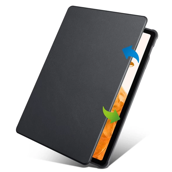 Samsung Galaxy Tab S9 Plus Kılıf Termik Kalem Bölmeli Dönebilen Standlı Kılıf - Resim 9