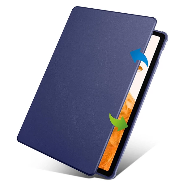 Samsung Galaxy Tab S9 Plus Kılıf Termik Kalem Bölmeli Dönebilen Standlı Kılıf - Resim 8