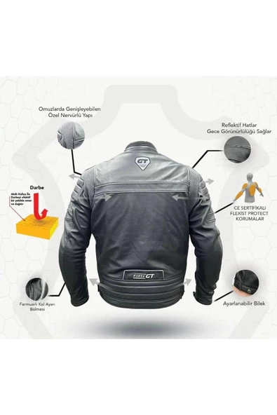 FORTE GT Ceket 2002001 Buffalo Hakiki Deri - 2