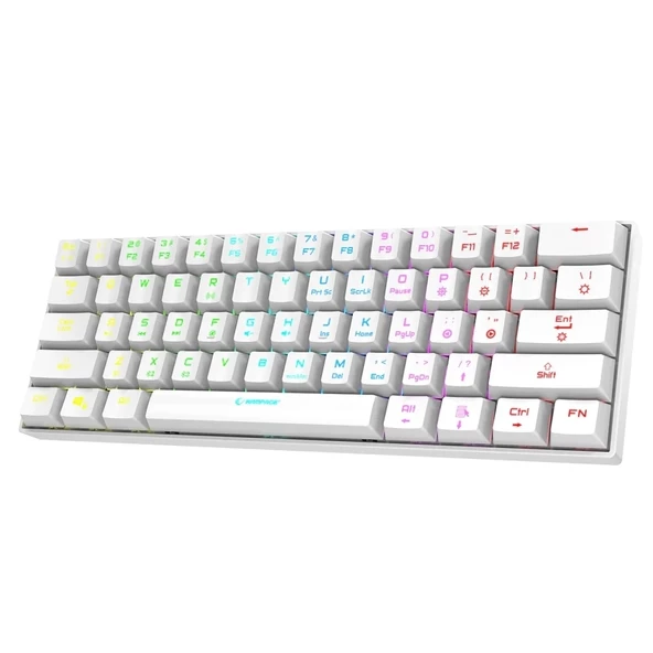 Rampage KB-RX63 B-ATOM Beyaz Bluetooth RGB Backlight Blue Switch Mekanik Q 63 Tuşlu Mini Gaming Oyuncu Klavyesi - 3