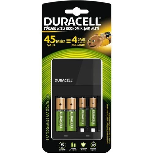 Duracell CEF 14 + 1300 mAh AA + 750 mAh AAA 4'li Ş arj Edilebilir Kalem Pil Seti
