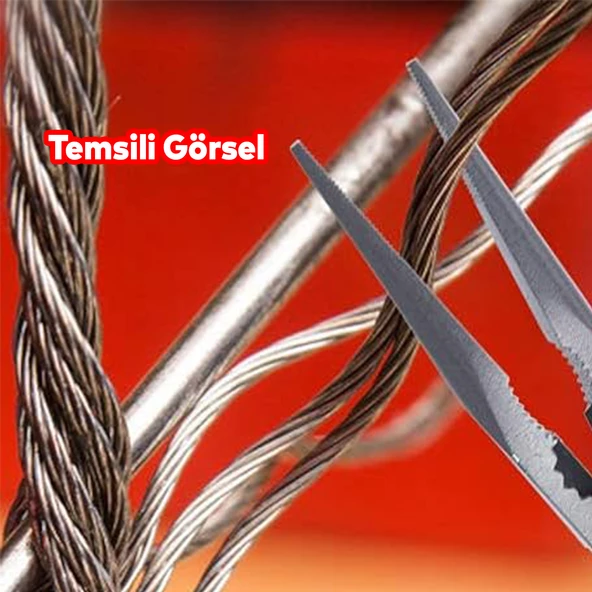 Metal Karga Burnu Tel Bükme Kesme İnşaat Kalıp Çakma Tel Örme Sağlam Kargaburun 180 mm Keski Pense - 4