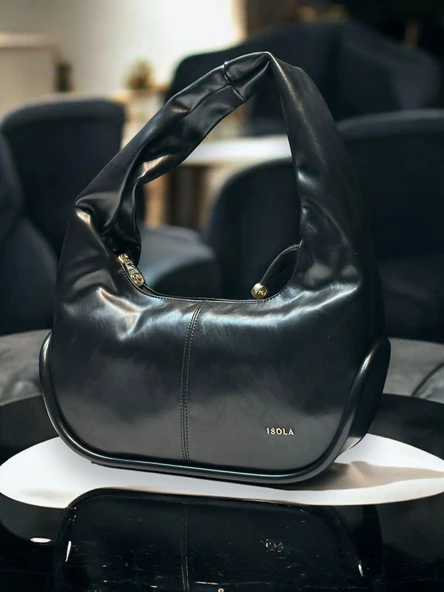 İSOLA El Ve Kol Çantası Olarak Tasarlanmış Suni Deri Bayan Omuz Çantası SL.73634438SYH - Resim 3