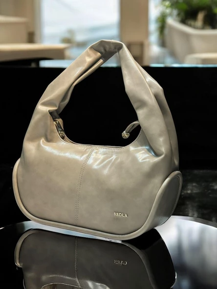 İSOLA El Ve Kol Çantası Olarak Tasarlanmış Suni Deri Bayan Omuz Çantası SL.73634438YSL - 3