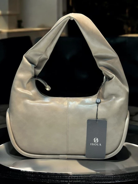 İSOLA El Ve Kol Çantası Olarak Tasarlanmış Suni Deri Bayan Omuz Çantası SL.73634438YSL - 5