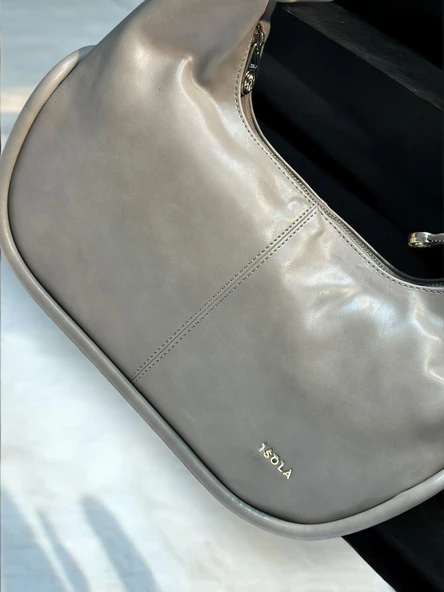 İSOLA El Ve Kol Çantası Olarak Tasarlanmış Suni Deri Bayan Omuz Çantası SL.73634438YSL - 4