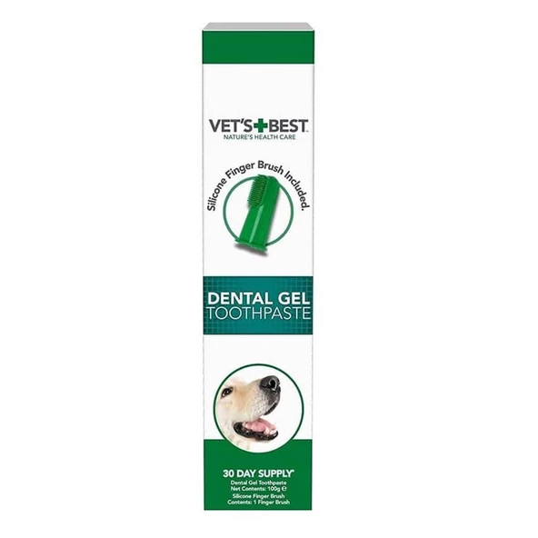 Vets Best Köpek Parmak Fırça ve Diş Macunu 100 Ml