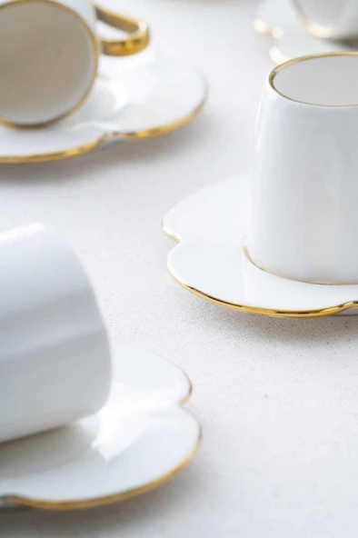 Acar SCT-06172 Lotus 6lı Kahve Fincanı Takımı - 2