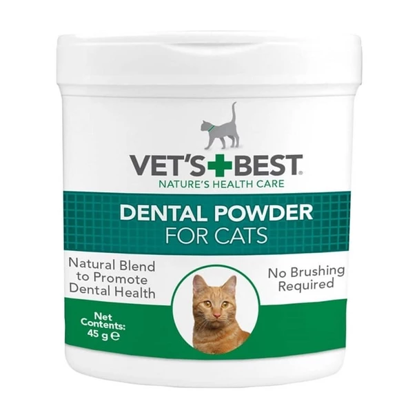 Vets Best Kediler İçin Plak Ve Tartar Ağız Bakım Tozu 45 Gr