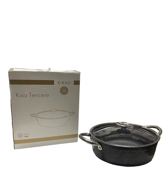 Esse Granit Kısa Tencere 26 Cm Black - 2