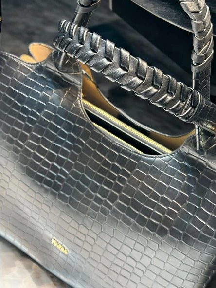 İSOLA El Ve Kol Çantası Olarak Tasarlanmış Suni Deri Bayan Omuz Çantası SL.73634425SYHCRC - Resim 4