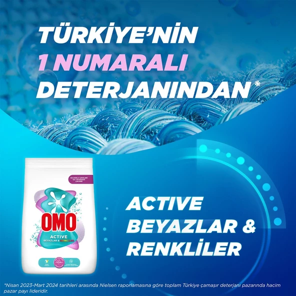 Omo Active Beyazlar & Renkliler Toz Deterjanı 7.5 KG - 7