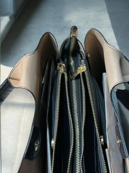 İSOLA El Ve Kol Çantası Olarak Tasarlanmış Suni Deri Bayan Omuz Çantası SL.73634425SYHCRC - Resim 5