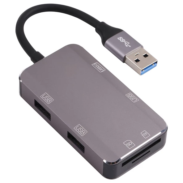 Usb3.0 4port usb çoklayıcı hub+sd-mikro sd kart okuyucu 6in1