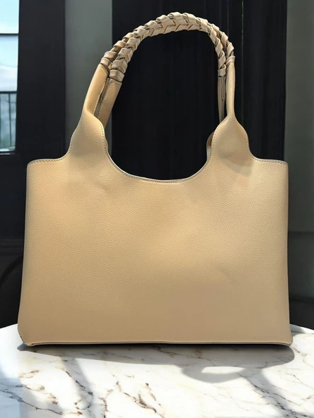 İSOLA El Ve Kol Çantası Olarak Tasarlanmış Suni Deri Bayan Omuz Çantası SL.73634425ND - Resim 4