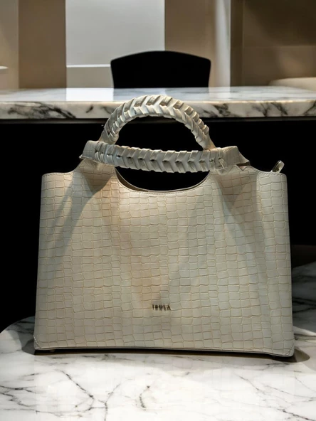 İSOLA El Ve Kol Çantası Olarak Tasarlanmış Suni Deri Bayan Omuz Çantası SL.73634425YLNKRM - Resim 3