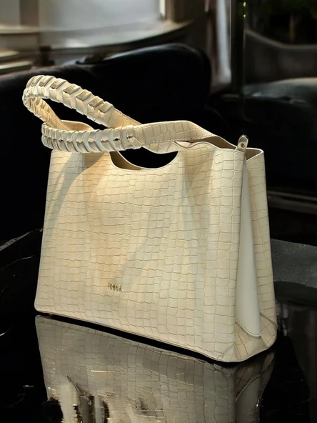 İSOLA El Ve Kol Çantası Olarak Tasarlanmış Suni Deri Bayan Omuz Çantası SL.73634425YLNKRM - Resim 4